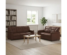 Sofa Sofos komplektas 2 vnt. Ruda Dirbtinė oda