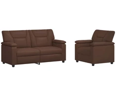 Sofa Sofos komplektas 2 vnt. Ruda Dirbtinė oda