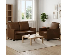 Sofa Sofos komplektas 2 vnt. Ruda Dirbtinė zomša