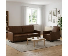 Sofa Sofos komplektas 2 vnt. Ruda Dirbtinė zomša