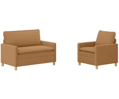 Sofa Sofos komplektas 2 vnt. Smėlio Audinys
