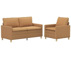Sofa Sofos komplektas 2 vnt. Smėlio Audinys
