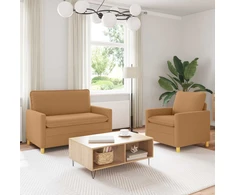 Sofa Sofos komplektas 2 vnt. Smėlio Audinys