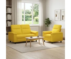 Sofa Sofos komplektas 2 vnt. Šviesi geltona Audinys