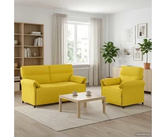 Sofa Sofos komplektas 2 vnt. Šviesi geltona Audinys