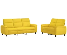 Sofa Sofos komplektas 2 vnt. Šviesi geltona Audinys