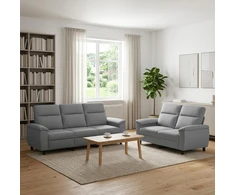 Sofa Sofos komplektas 2 vnt. Šviesiai pilka Audinys