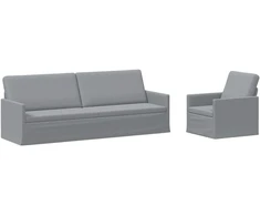 Sofa Sofos komplektas 2 vnt. Šviesiai pilka Audinys