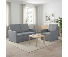 Sofa Sofos komplektas 2 vnt. Šviesiai pilka Audinys