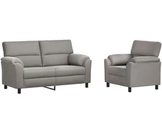 Sofa Sofos komplektas 2 vnt. Šviesiai pilka Aksomas