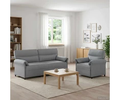 Sofa Sofos komplektas 2 vnt. Šviesiai pilka Audinys