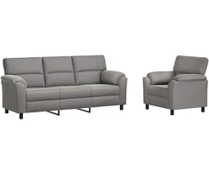 Sofa Sofos komplektas 2 vnt. Šviesiai pilka Aksomas