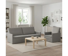 Sofa Sofos komplektas 2 vnt. Šviesiai pilka Aksomas