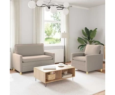 Sofa Sofos komplektas 2 vnt. Šviesiai pilka Audinys