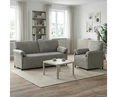 Sofa Sofos komplektas 2 vnt. Šviesiai pilka Aksomas