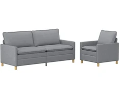 Sofa Sofos komplektas 2 vnt. Šviesiai pilka Audinys