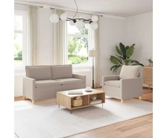 Sofa Sofos komplektas 2 vnt. Šviesiai pilka Audinys