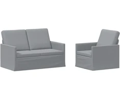 Sofa Sofos komplektas 2 vnt. Šviesiai pilka Audinys