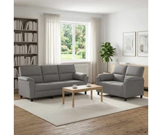 Sofa Sofos komplektas 2 vnt. Šviesiai pilka Aksomas