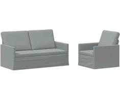 Sofa Sofos komplektas 2 vnt. Šviesiai pilka Audinys
