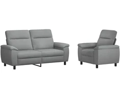 Sofa Sofos komplektas 2 vnt. Šviesiai pilka Audinys