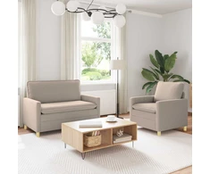Sofa Sofos komplektas 2 vnt. Šviesiai pilka Audinys