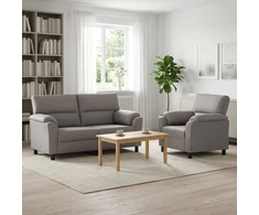 Sofa Sofos komplektas 2 vnt. Šviesiai pilka Aksomas