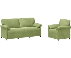 Sofa Sofos komplektas 2 vnt. Šviesiai žalia Aksomas