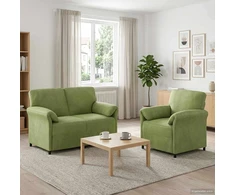 Sofa Sofos komplektas 2 vnt. Šviesiai žalia Aksomas