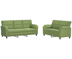 Sofa Sofos komplektas 2 vnt. Šviesiai žalia Aksomas