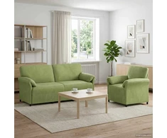 Sofa Sofos komplektas 2 vnt. Šviesiai žalia Aksomas