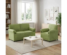 Sofa Sofos komplektas 2 vnt. Šviesiai žalia Aksomas