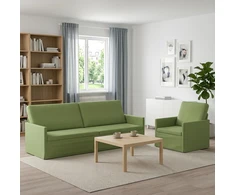 Sofa Sofos komplektas 2 vnt. Šviesiai žalia Aksomas