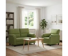 Sofa Sofos komplektas 2 vnt. Šviesiai žalia Aksomas