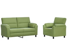 Sofa Sofos komplektas 2 vnt. Šviesiai žalia Aksomas