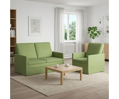 Sofa Sofos komplektas 2 vnt. Šviesiai žalia Aksomas