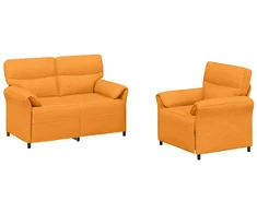 Sofa Sofos komplektas 2 vnt. Tamsiai geltona Audinys