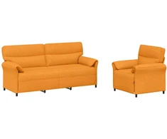 Sofa Sofos komplektas 2 vnt. Tamsiai geltona Audinys