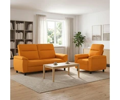 Sofa Sofos komplektas 2 vnt. Tamsiai geltona Audinys