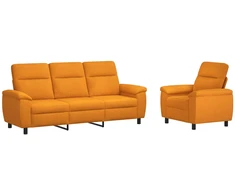 Sofa Sofos komplektas 2 vnt. Tamsiai geltona Audinys
