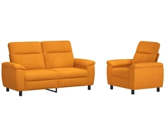 Sofa Sofos komplektas 2 vnt. Tamsiai geltona Audinys