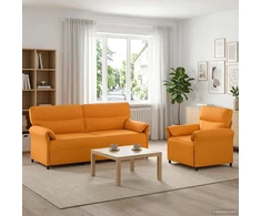 Sofa Sofos komplektas 2 vnt. Tamsiai geltona Audinys