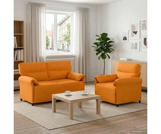Sofa Sofos komplektas 2 vnt. Tamsiai geltona Audinys