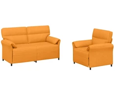 Sofa Sofos komplektas 2 vnt. Tamsiai geltona Audinys