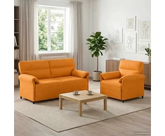 Sofa Sofos komplektas 2 vnt. Tamsiai geltona Audinys