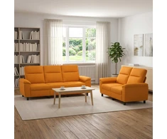 Sofa Sofos komplektas 2 vnt. Tamsiai geltona Audinys