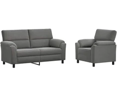 Sofa Sofos komplektas 2 vnt. Tamsiai pilka Aksomas
