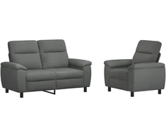 Sofa Sofos komplektas 2 vnt. Tamsiai pilka Audinys