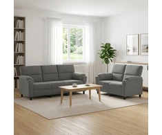 Sofa Sofos komplektas 2 vnt. Tamsiai pilka Aksomas