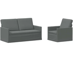 Sofa Sofos komplektas 2 vnt. Tamsiai pilka Audinys